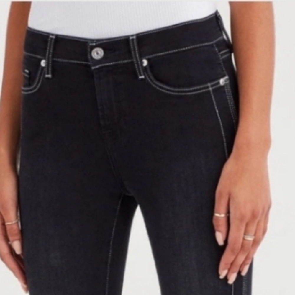 7 for All Mankind black ankle super skinny crop jeans 28 - Picture 15 of 15